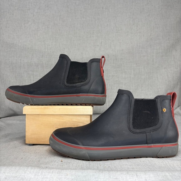 Bogs Kicker Rain II Black Red Waterproof Chelsea Boots Pull On Men\'s Size 9 main image 10